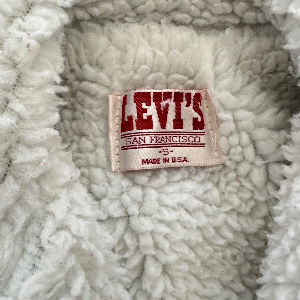 Vintage‎ Kids Levi's Shearling Trucker Jacket Size Small - Picture 4 of 10
